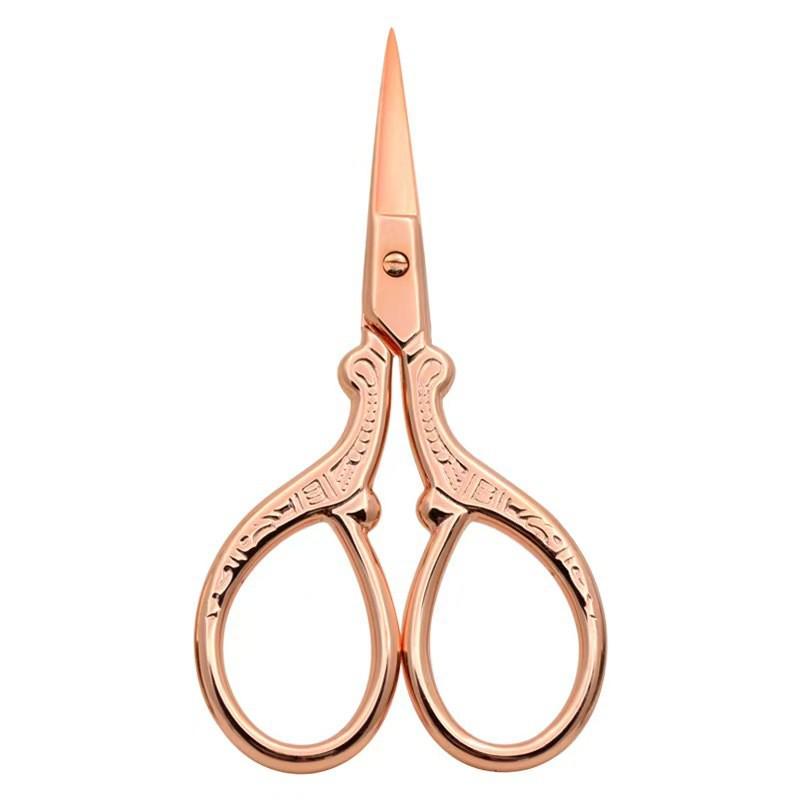 Creative Gold Crane Retro Titanium Thread Scissors for Cross Stitch and Tea Art