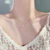 Y2K Shiny Star Necklace for Women Silver Color Crystal Pendant Clavicle Chain Necklace Set Fashion New Trendy Party