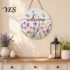 Durable Wooden Number Plaque Welcome Sign, Round Smooth Thorn-Free Hanging Wear-Resistant House Plate Wall Art Decoration, for Room Doors Office