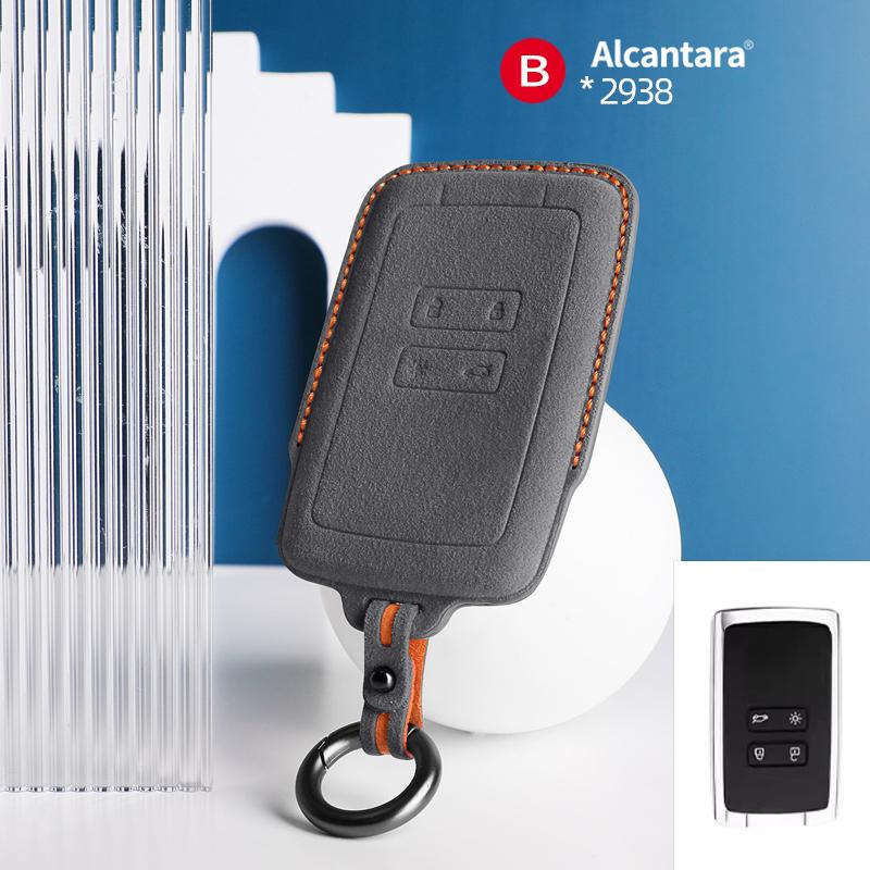 Interior Mouldings Alcantara For Renault Dacia Koleos Captur Megane Clio Scenic Talisman Arkana Sandero Car Key Case Accessories
