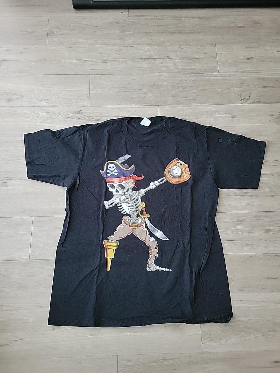 Mens Vintage skeleton baseball tshirt xl S разноцветный