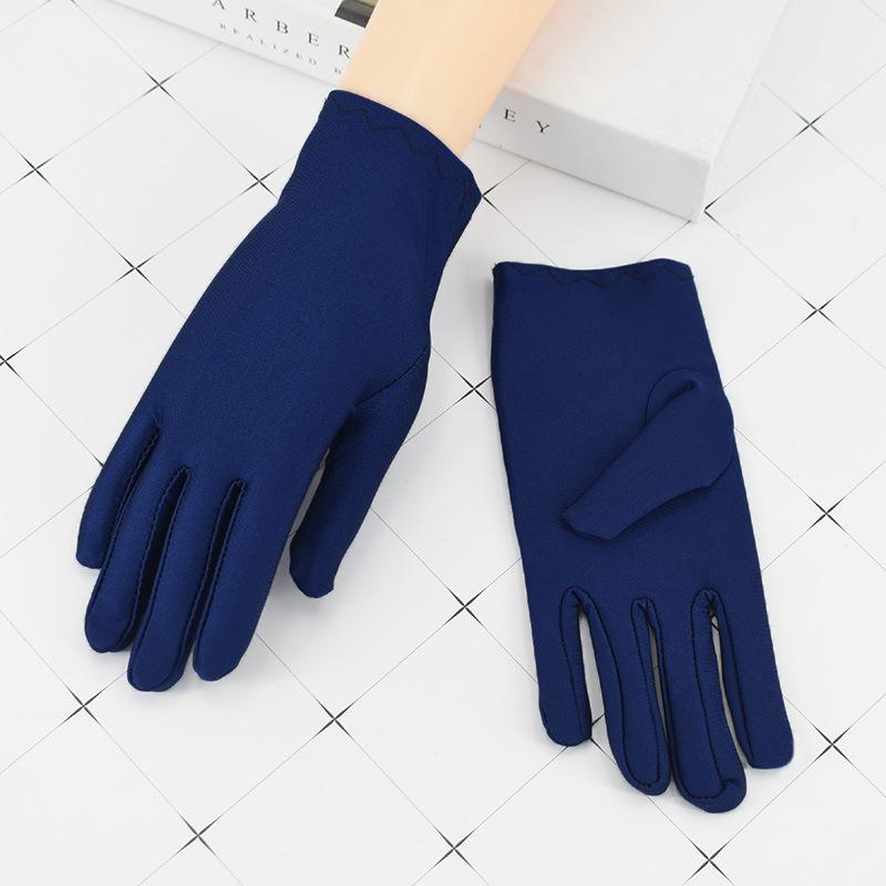 Elastane gloves thin men's and women's gloves driving elastic black and white etiquette dance performance elastane industrial gloves