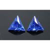 5x5 mm 2 Natürliche Blaue Saphire Trillion-Schliff Zertifizierte Lose Edelsteine Paar MULTTIQ111