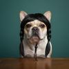Photo Prop Black Double Ponytail Pet Hairpiece Funny High Temperature Fiber Pet Wig Universal Realistic Animal Wig Christmas