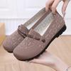 Spring/Summer 2025 Lightweight Slip-On Flyknit Flat Shoes for Middle-Aged & Elderly Women