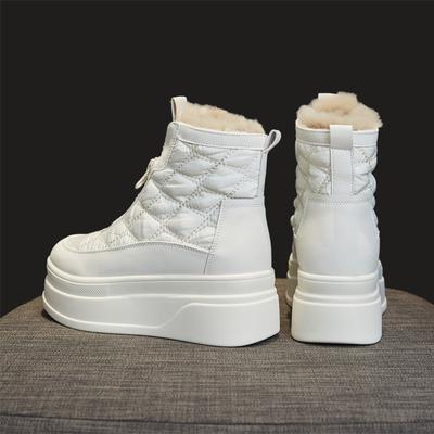 Rabbit Fur Snow Boots Women 2 Winter Velvet Snow Cotton Platform Cotton Shoes Winter Shoes Women's Shoes Wear White Shoes Women