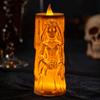 LED Ghost Candle Light Skeleton Bridegroom Electronic Candle Halloween Decorative Prop for Indoor Outdoor Use