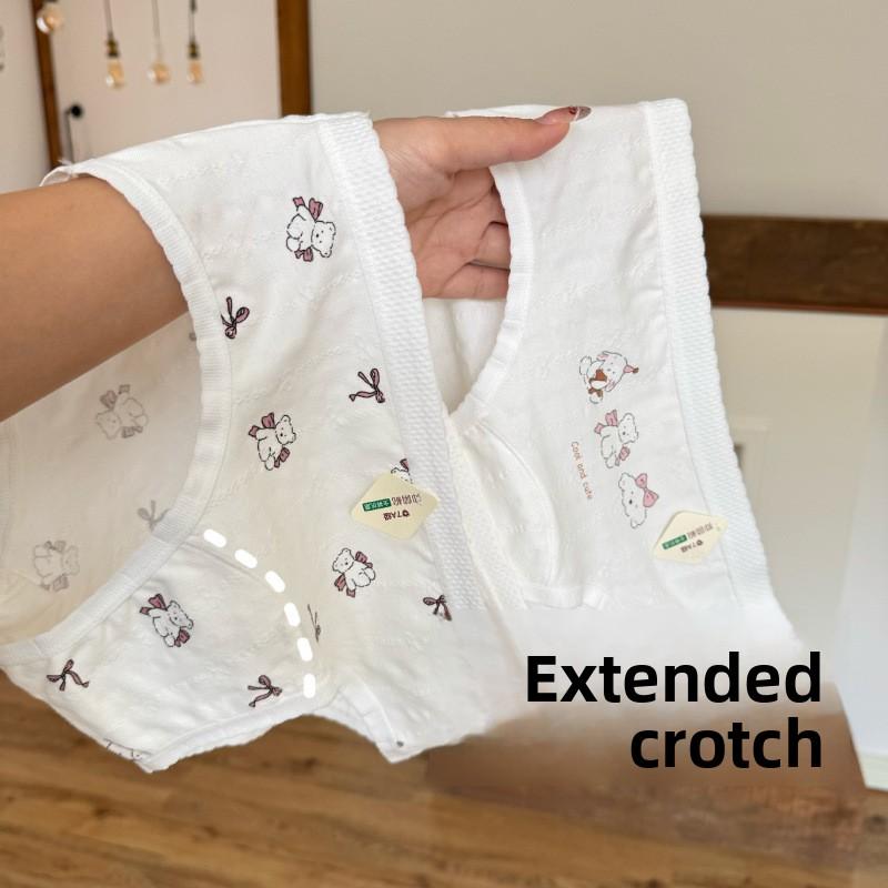 Female Summer New Type Sweet Lovely Jacquard Cotton Extension Antibacterial Crotch Triangle Briefs