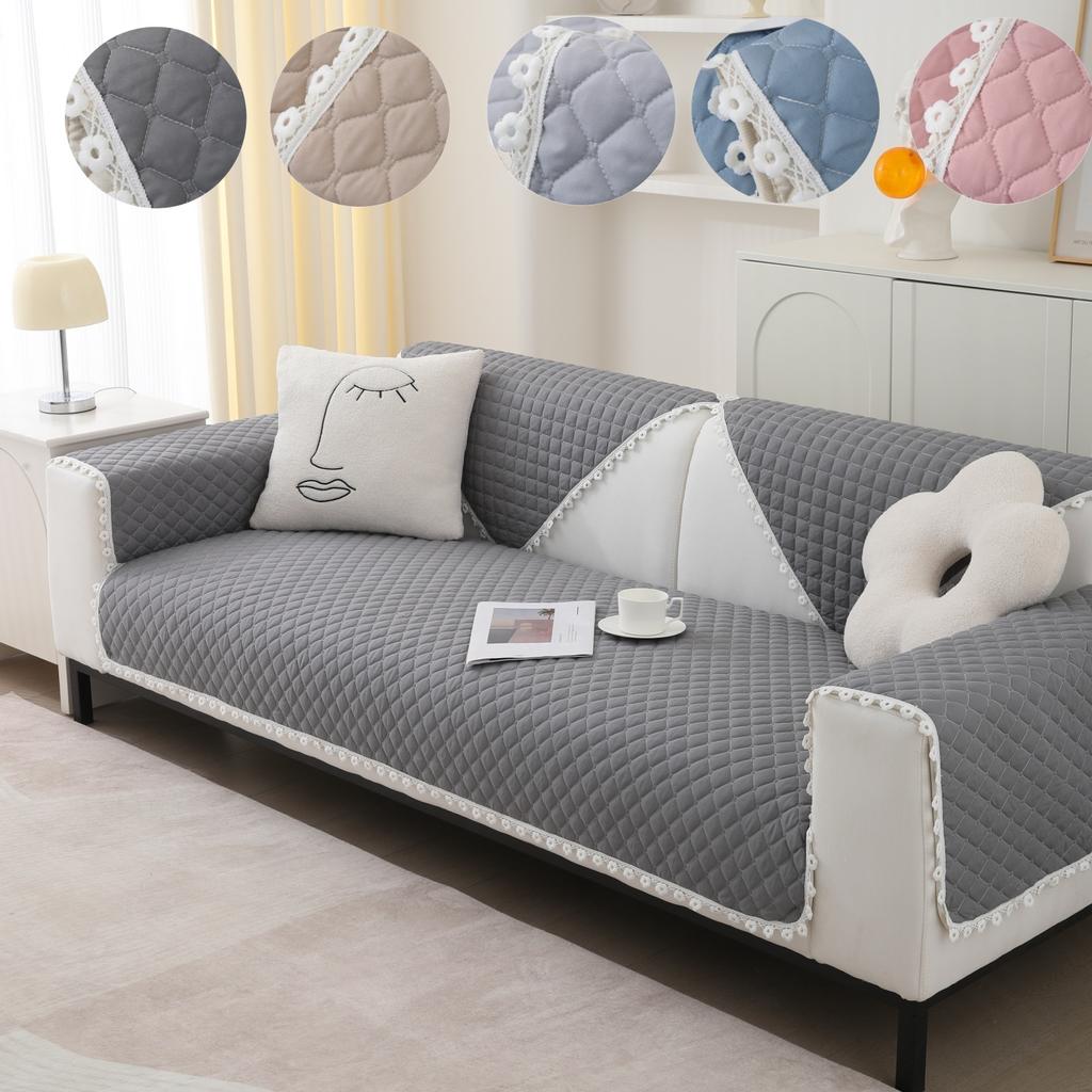 1pc Rhomb Quilted Non-Slip Sofa Cushion Cover, Slipcovers Protect your Living Room Couch Soft and Durable