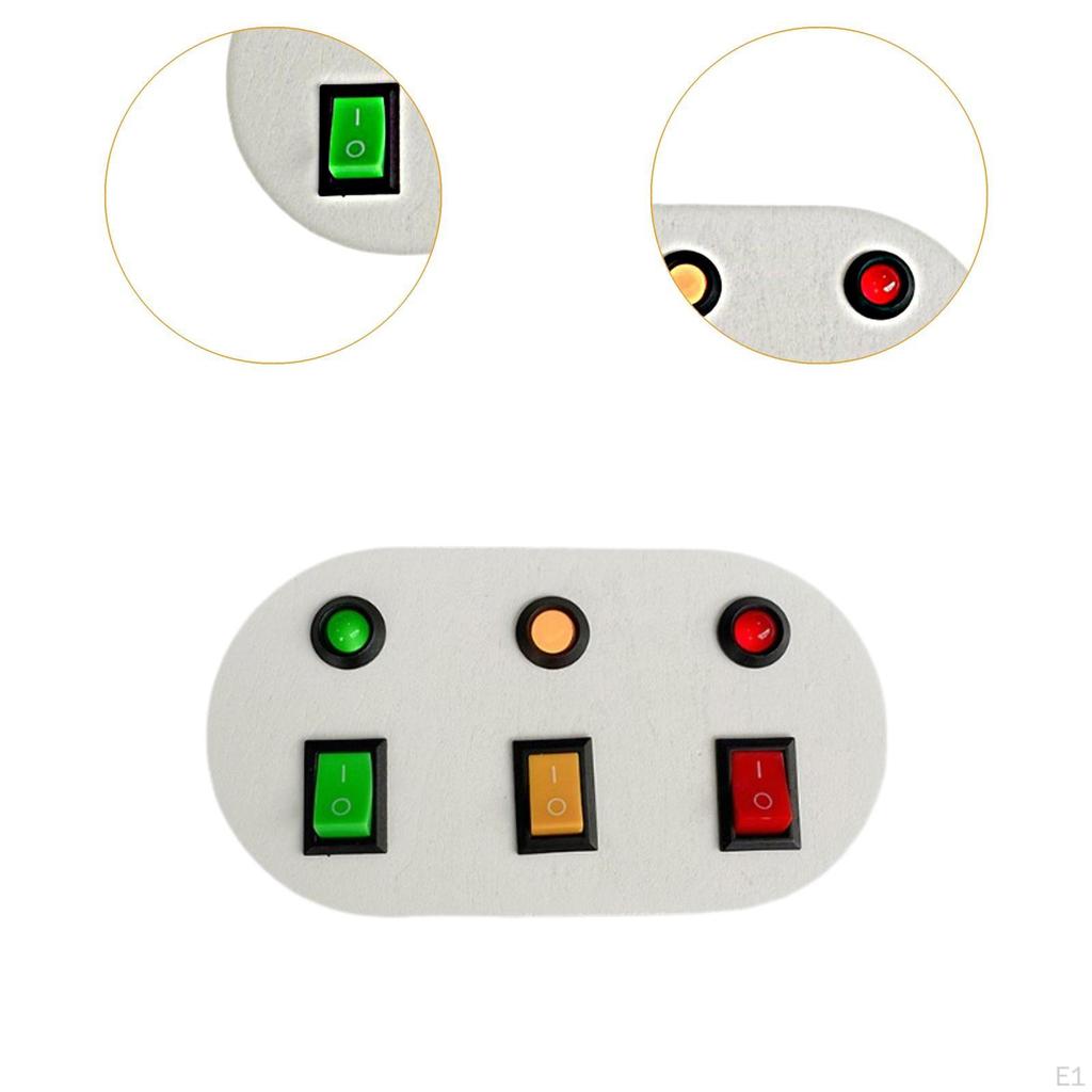 Light Switch Sensory Board Busy Accessories Color Recognition Three Lights Indoor Play