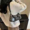 Leftside Fashion Double Pockets Design PU Leather Shoulder Bag for Women Tend Female Crossbody Bag Underarm Handbags