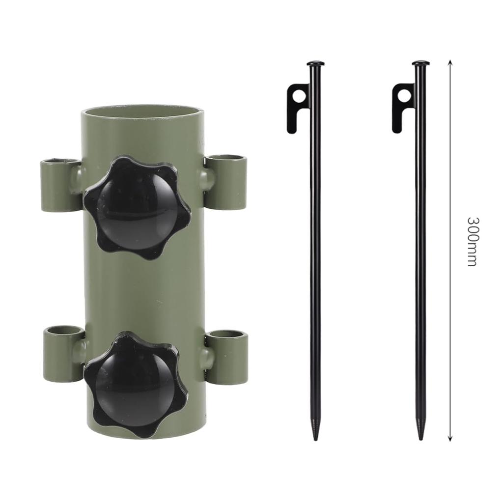 Camping Tent Rod Holders Reinforced Windproof Awning Rod Holder,Portable Tent Fixed Tube Pole Stand for Camping Fishing Hiking