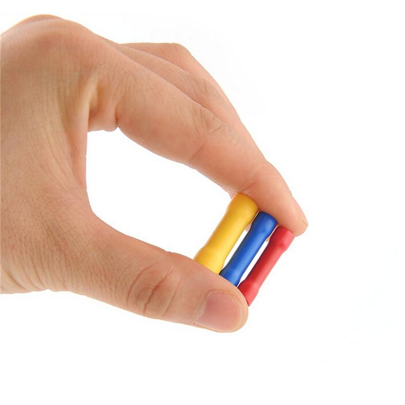 100Pcs Insulated Terminal Butt Connector Electrical Automotive Cable Wire Crimp
