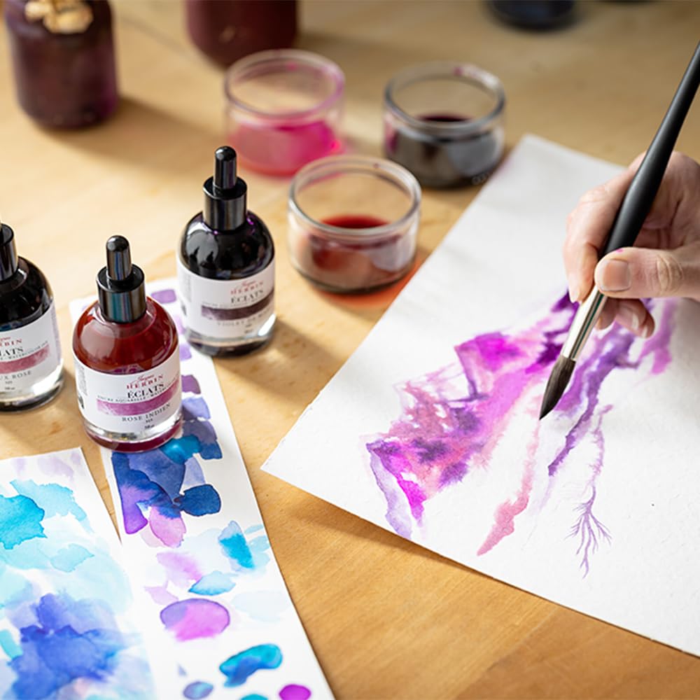 Herbin Watercolor Eclat Indian Orange Ink, Dye, 50ml, (hb16130)