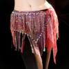 Rhinestones Belly Dance Coverup Wrap Belly Dance Hip Scarf Long Tassels Dance Waist Chain for Halloween Dacning Parties