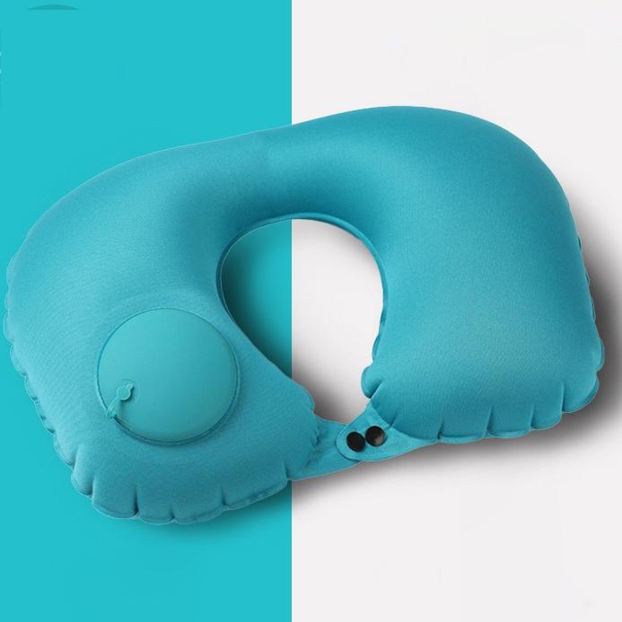 Inflatable Travel Neck Pillow for Airplane Train Car Washable Pillowcase U Shaped Office Napping Pillow,Home Head Neck and Lumbar Support