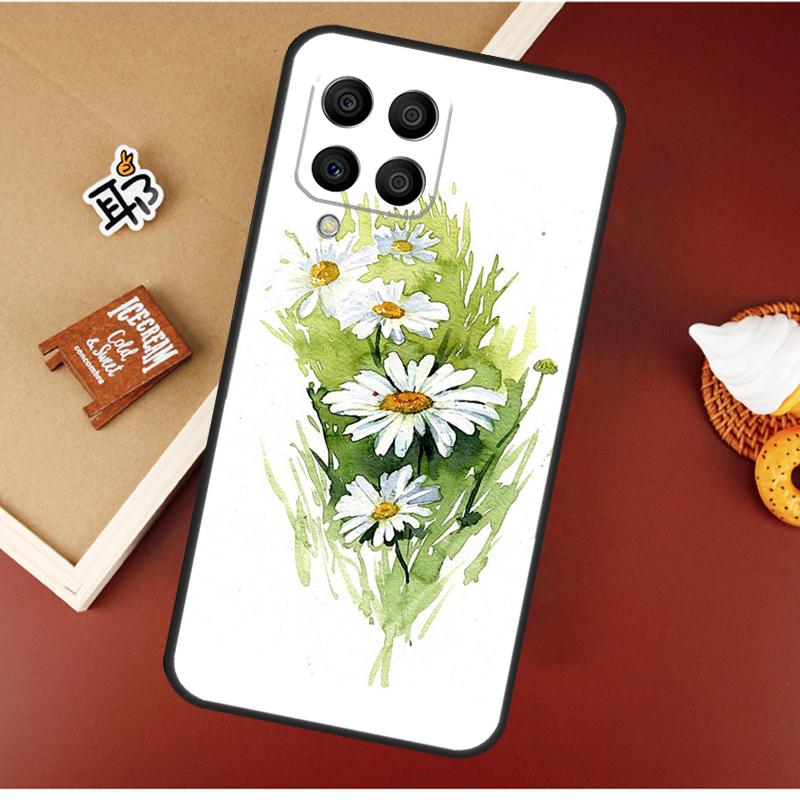 Daisy Watercolor Case For Samsung Galaxy M51 M31 M21 M11 M16 M36 M56 M53 M12 M32 M52 M15 M35 M55 M14 M34 M54