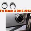 2Pcs ABS Carbon Fiber Style Interior Side Vent Cover Trim For Mazda 3 2010-2013