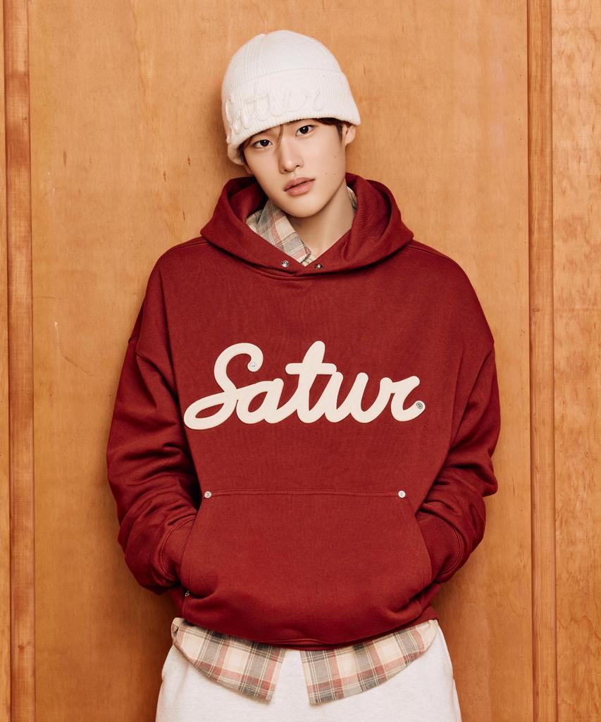 Lugo Applique Rivet Hood Burgundy