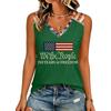 Women V Neck Casual Sleeveless Tank Top 250 Years Of Freedom Letter Print Lightweight Summer Shirt Sleeveless Blouse