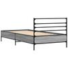 Bed Frame Gray Sonoma 90x200 cm Particleboard and Metal