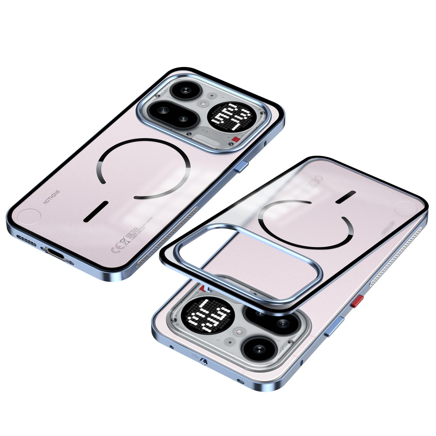 

For Nothing phone 4a Pro 4apro Frosted Phone Case Magnetic Metal Frame Removable For Magsafe Buckle Aluminum Alloy Case Cover aluminum&Nothing Phone (4a) Pro
