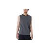 AIRism Mesh Series Striped Straight-Cut Crew Neck Tank Top Men Tops Dark-Gray 470934-08