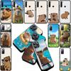 Lovely Capybara Silicone Cover for Samsung Galaxy A36 A55 A26 A05 A06 A14 A50 A51 A53 A54 A12 A13 A23 A35 Coque Phone Case