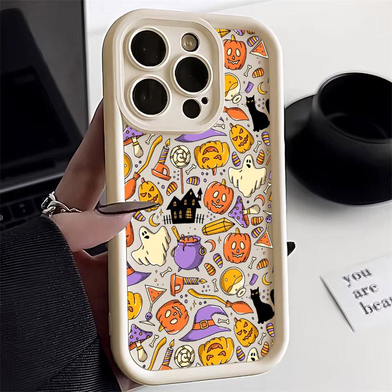 Halloween Happy Ghost Soft Silicone Case For Samsung Galaxy S21 S22 S23 S24 FE Plus S25 Ultra A15 A35 A54 A55 Soft Cover