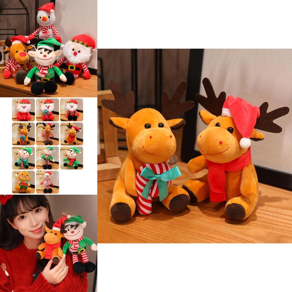 Cozy Super Soft Plush Santa Claus Reindeer Elf Snowman Dolls Perfect For Christmas Gifts