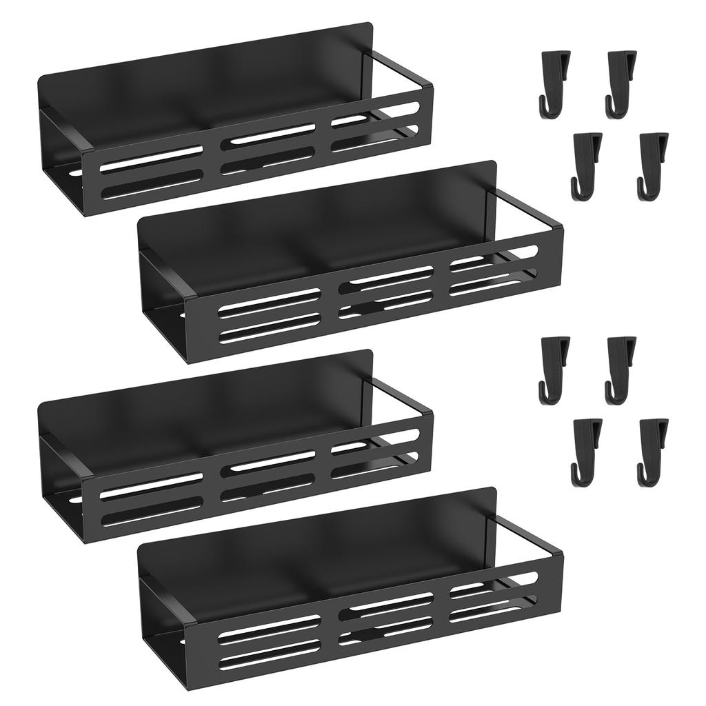 4 Stück Kühlschrank Stark Magnetisch Regal Küche Gewürz Gewürz Lagerregal Mikrowelle Kühlschrank Schrank Multifunktionaler Organizer