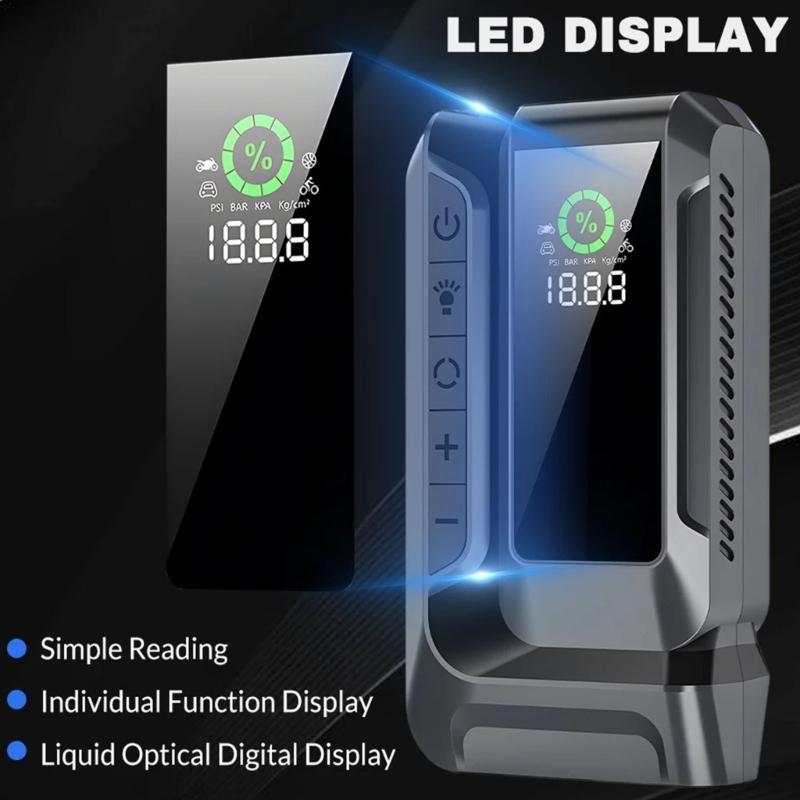 Compact Emergency Car Battery Booster And Air Compressor Tire Inflator With 35L/Min Inflation Rate For Roadside Assistance