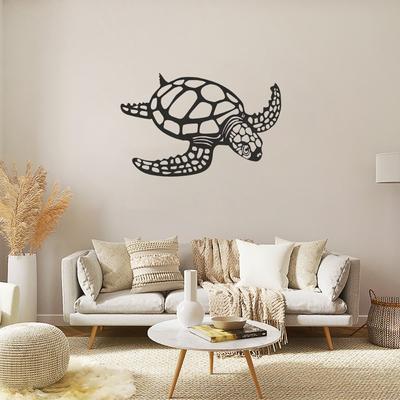 Elegant Metal Sea Turtle Ornament - Beach Theme Wall Art for Kitchen, Bathroom, and Living Room. Perfect for Coastal Decor