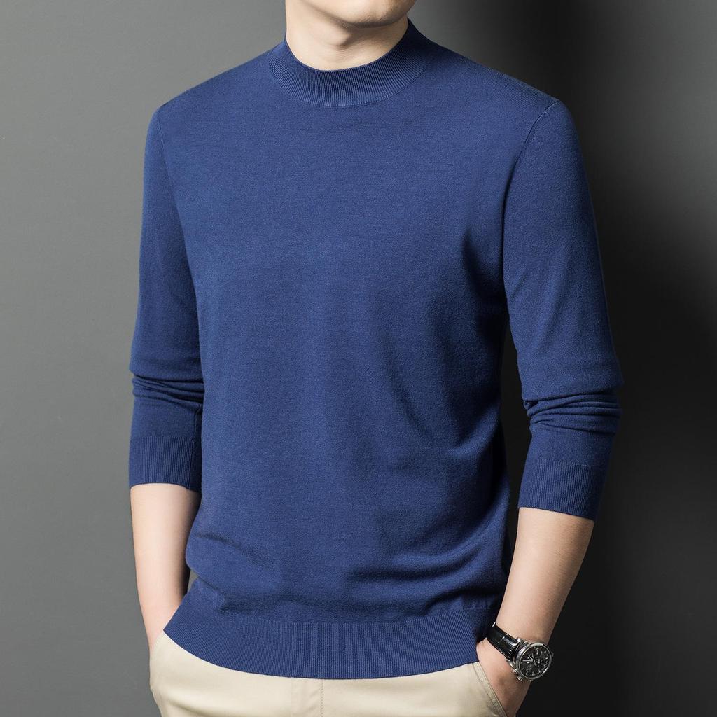 Men's Autumn/Winter Thick Wool Half-High Collar Sweater