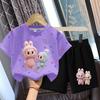 Cute Cartoon Set for Summer Children's Fashion Two-piece Set
