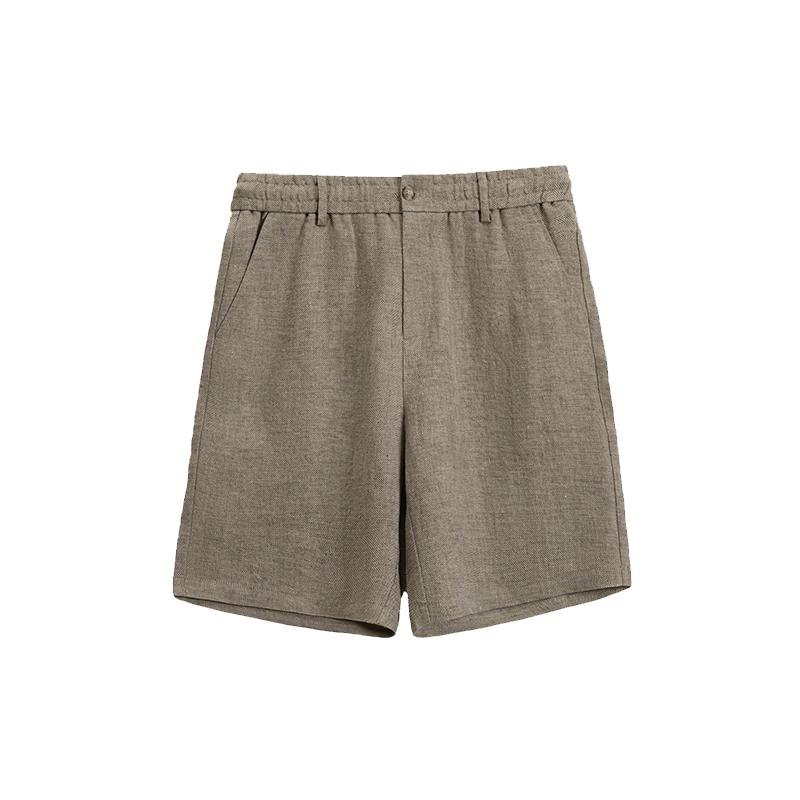 HAUT TON Men s Linen Jacquard Straight Shorts M