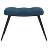 Vidaxl Armchair with Footrest, Blue, Upholstered In Velvet