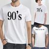 Men T-shirt Casual 60s~90s Fashion Short Sleeve Trend Summer Clothes Print Tshirt Male Tee O-neck Top Commuter Loose Streetwear