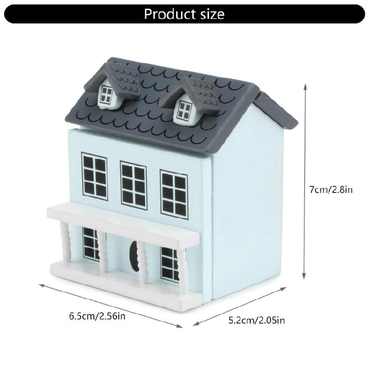 Vintage Cottage Villa Model Ornament for Kids Retro Cottage Villa Figurines Desktop Miniature Pretend Game Props