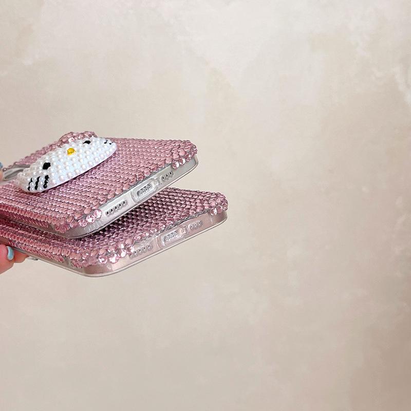 Goddess Rhinestone Sticker for iPhone 17 Pro Max/16/13/11 - Luxury Diamond Anti-Fall Case