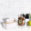 Wood Tissue Box Cover for Disposable Paper Facial Tissues, Wooden Rectangular Tissue Box Holder for Storage On Bathroom Bedroom