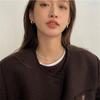 Irregular Geometric Element Ring Ear Buckle, Simple Smooth Earrings, Versatile Earrings With Ear Rings For Women