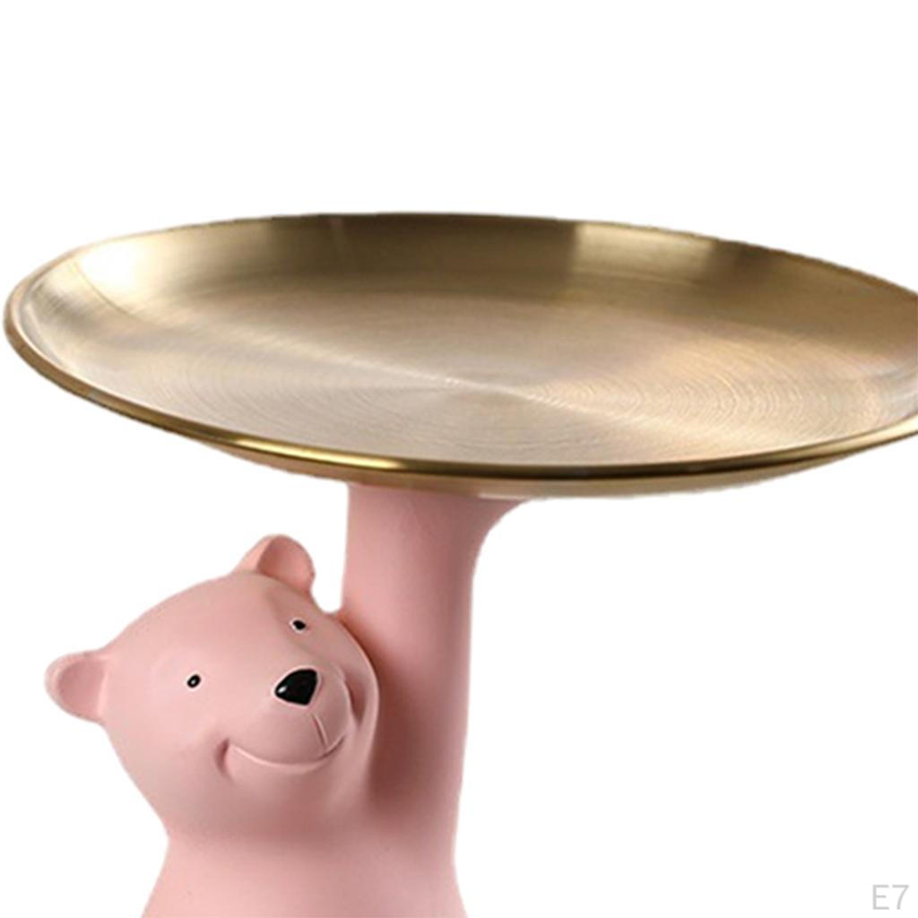 Bärenfigur Schmuckablage Dekorative Statue Skulpturen Ornament Tierskulptur Zuhause Tisch