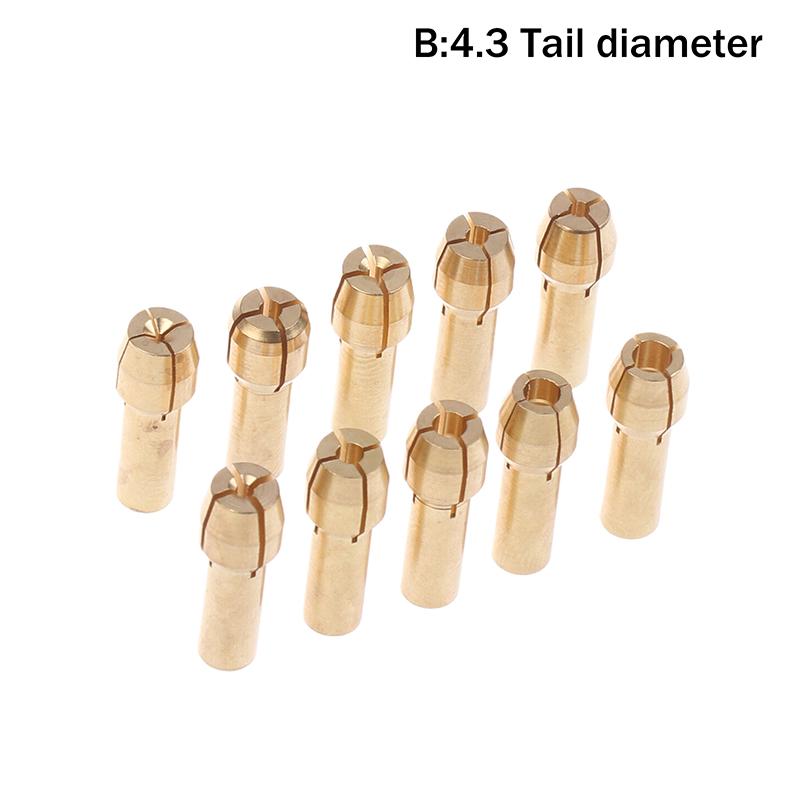 

10Pcs/set For Power Rotary Tool 0.5mm-3.2mm Mini Drill Chucks Adapter Chucks For Chuck Adapter Micro Collet Brass