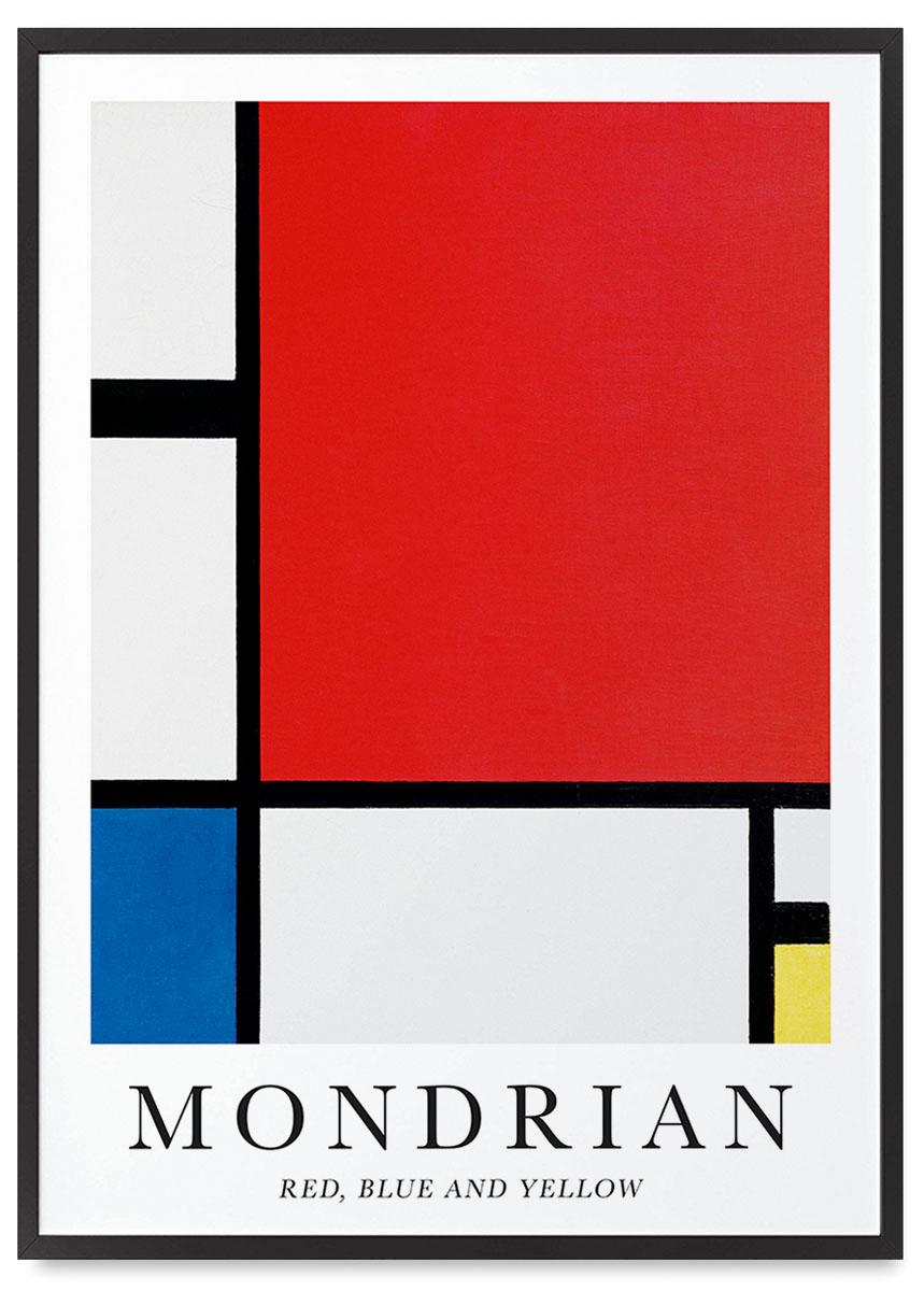 

Plakat mondrian obrazy reprodukcje 21x30 cm