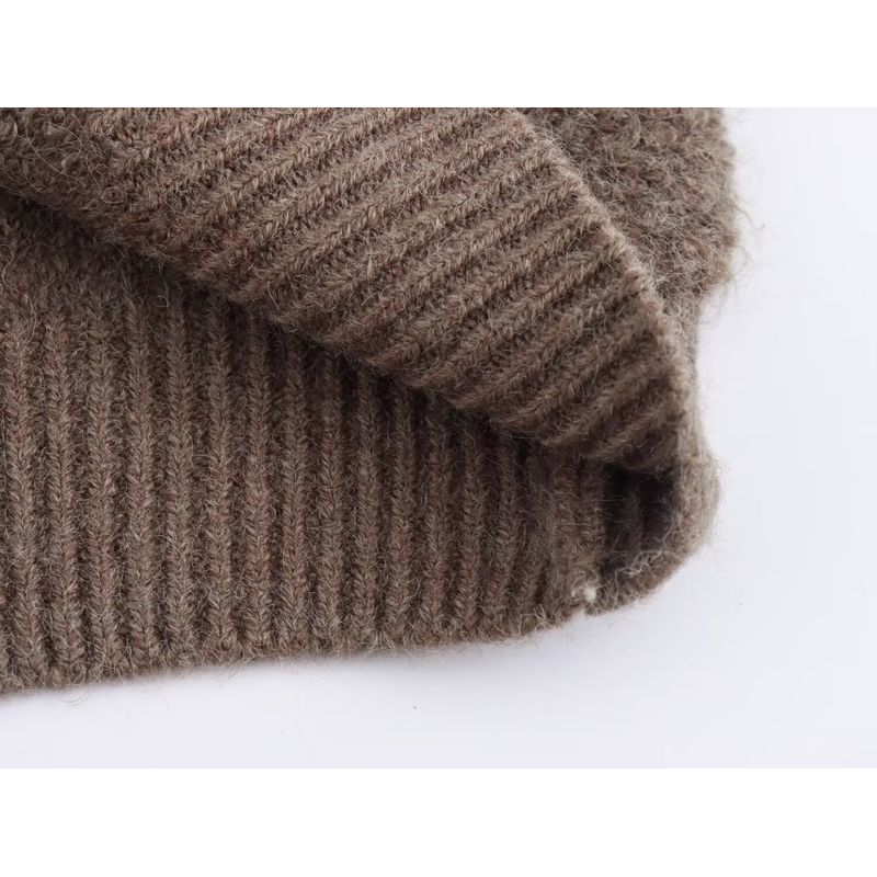 Kaslead New Arrival Women's Clothing Fashion Style Fashion round Neck Vertical Stripes Pullover Knitted Sweater Vest