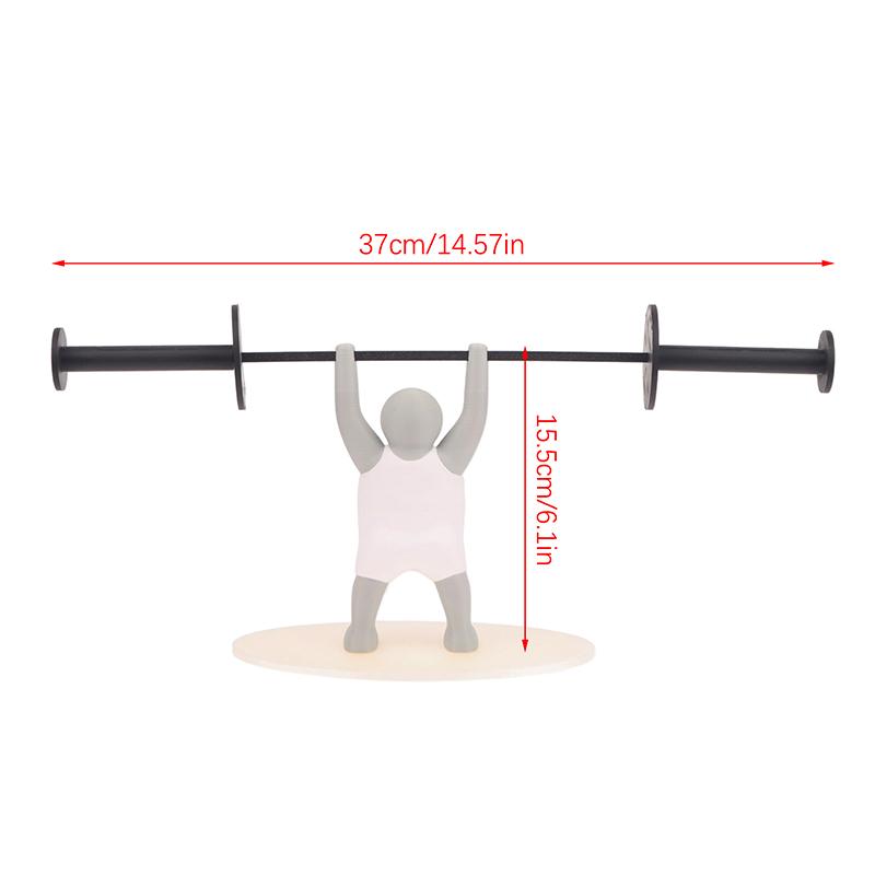 Lustiger Gewichtheber Toilettenpapierhalter Einzigartiger 3D-gedruckter Toilettenpapierhalter Hantelständer zur Badezimmerdekoration