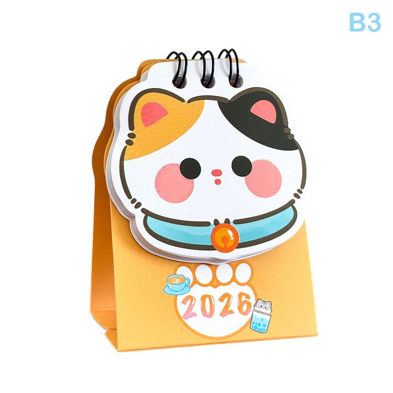 2026 Horse Year Mini Desk Calendar Cartoon Portable Coil Monthly Calendar Planner Office And Home Decor New Year'S Present