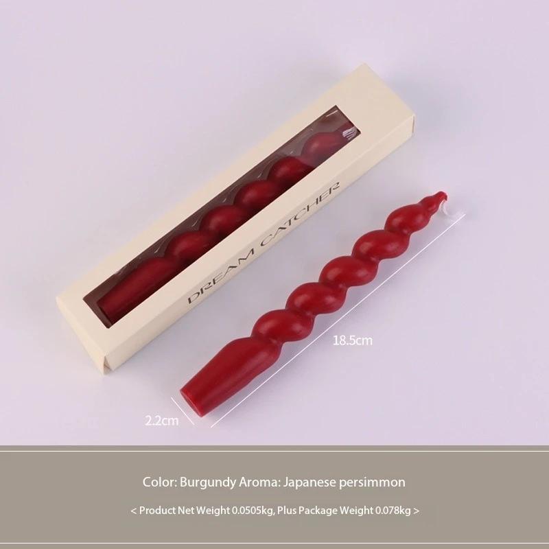 

Spiral Long Rod Aromatherapy Candle Simple Ins Style Retro Romantic Atmosphere Desktop Decoration Creative Design Ornament