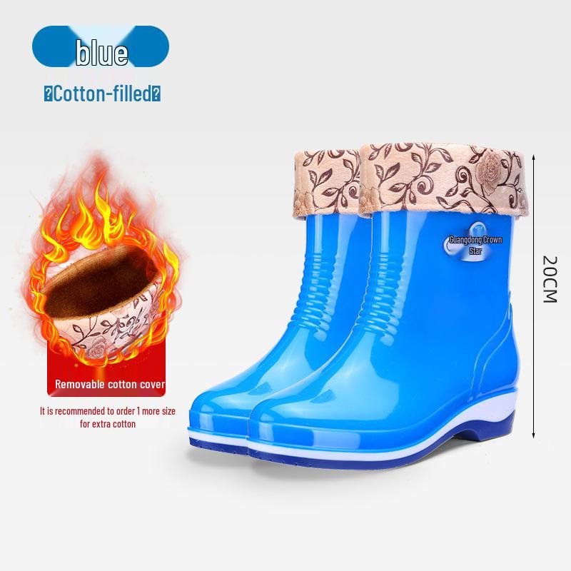 Damen Verdickte Rutschfeste Wasserdichte Regenstiefel zum Wattwandern